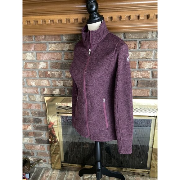 Spyder Ladies Burgundy Jacket Size Medium Thermal Fitted - Picture 2 of 6